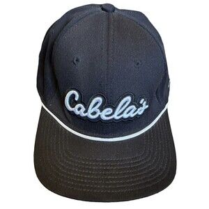 Cabela's 1961 The Game Hat Cap Black White Embroidered Fitted Outdoor